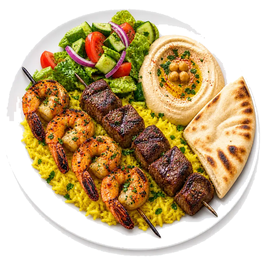 Shrimp & Shish Kabob