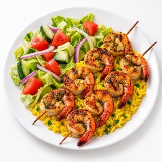 38Shrimp Kabob platter