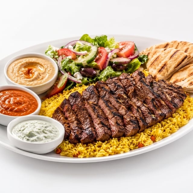 Rib Eye Steak Platter.